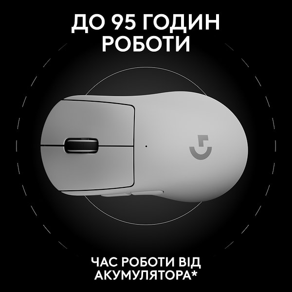 Фото - Миша бездротова ігрова Logitech G Pro X Superlight 2 DEX LightSpeed White (910-007365)