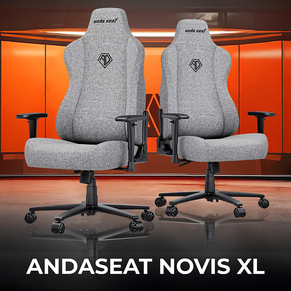 Фото - Кресло для геймеров Anda Seat Novis Size XL Gray Fabric (AD23-XL-01-G-F)