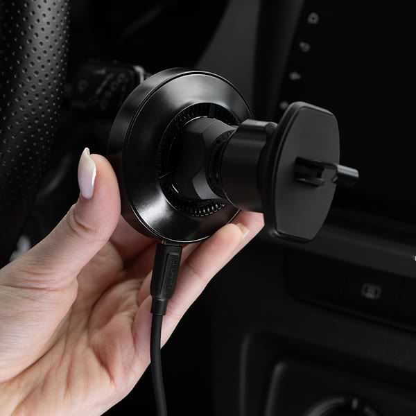 Фото - Автотримач з бездротовою зарядкою Proove Spark Qi2.2 25W Black (WHSQ25002001)