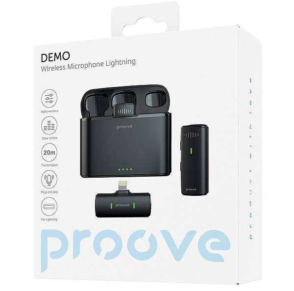 Фото - Мікрофон для смартфона Proove Demo Lightning Black