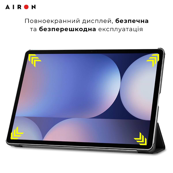 Фото - Чохол для планшету AIRON Premium for Samsung Galaxy Tab S10 Plus 12.4 2024 із захисною плівкою та серветкою Black (4822356758483)
