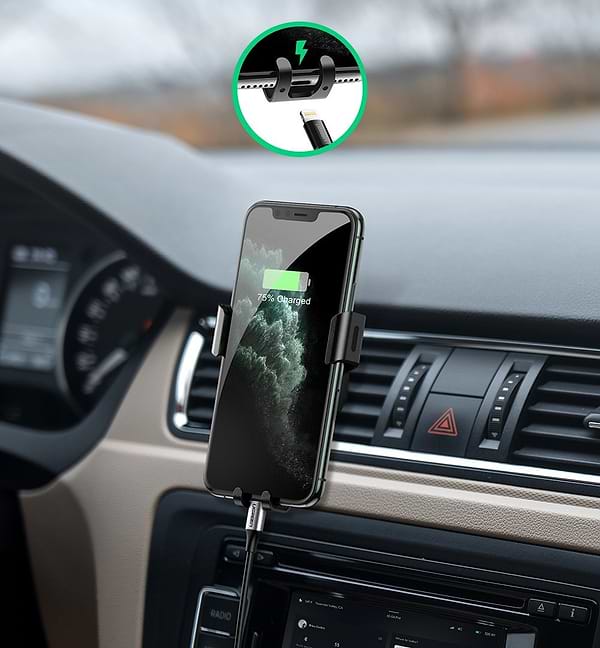 Фото - Автодержатель UGREEN LP130 Gravity Drive Air Vent Mount Phone Holder Black (40907)
