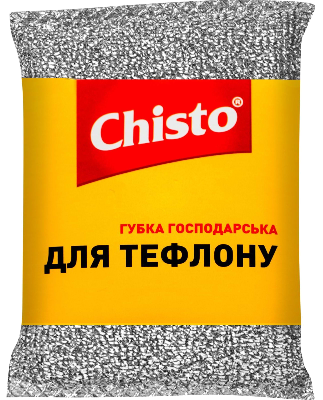 Губка для мытья посуды металлическая Chisto д/тефлона 1 шт. (4823098413783)
