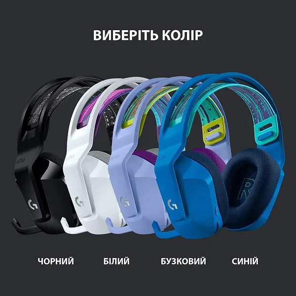Фото - Гарнитура беспроводная игровая Logitech G733 Lightspeed White (981-000883)