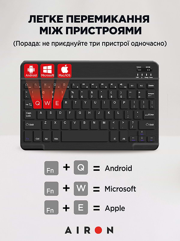 Фото - Чехол-клавиатура для планшета AIRON Premium for Lenovo Tab M10 Plus 3rd Gen 2022 10.6" с Bluetooth клавиатурой (4822352781148)
