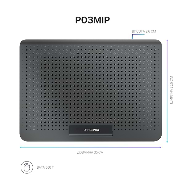 Фото - Підставка під ноутбук охолоджуюча OfficePro CP500B Black