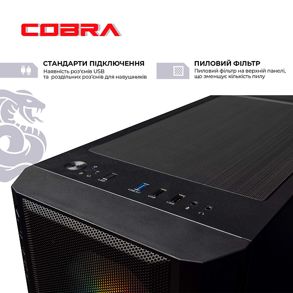 Фото - Системний блок Cobra Gaming (I17KF.32.S5.38.F3091)