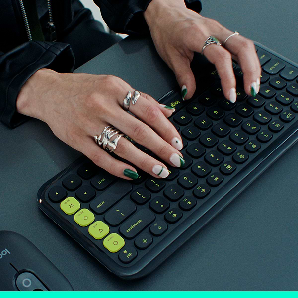 Фото - Уцінка - Клавіатура бездротова Logitech POP Icon Keys Graphite UKR (920-013157)