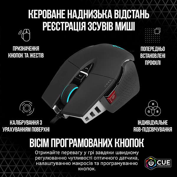 Фото - Мышь проводная игровая Corsair M65 RGB Ultra Tunable FPS Black (CH-9309411-EU2) USB