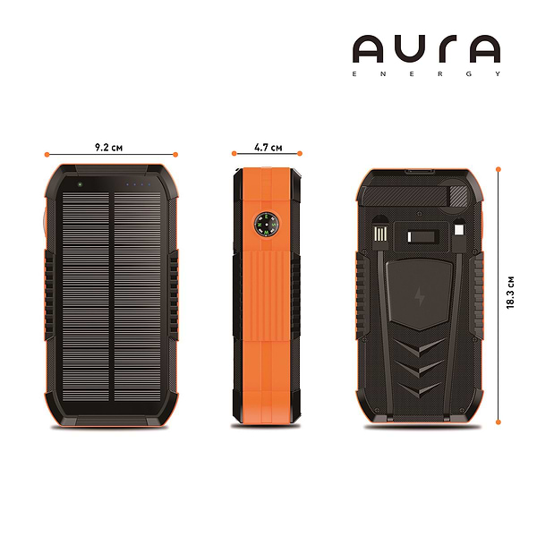 Фото - Батарея мобильная Aura NRG-40SE ARM SOLAR 40000 mAh Wireless Dynamo charging Orange (PBANRG40SEO)