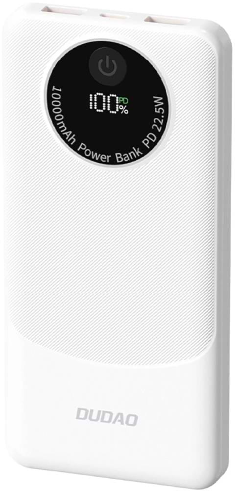 Батарея мобільна Dudao 10000mAh K12 22,5W PD,QC 2xUSB-A,USB-C In/Out White (6976625333875) - Фото 1