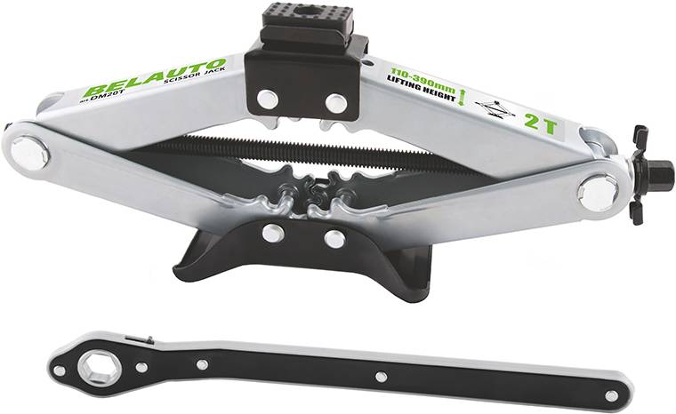 Домкрат BelAuto ромбовый 2 тонны с трещоткой 120-413 мм (DM20T)