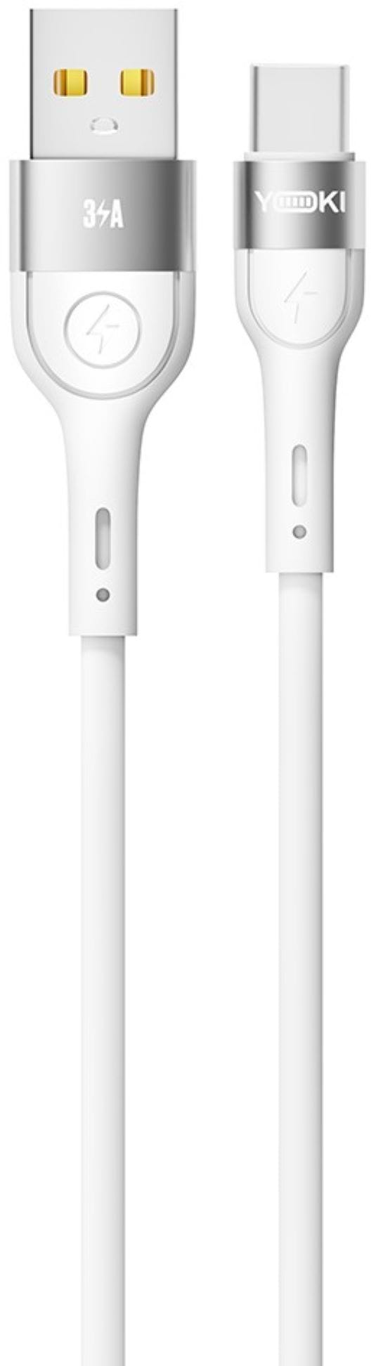 Фото - Кабель синхронізації даних YOKI EXTRA Type-C 3A 0.25m White (YK-EX11)
