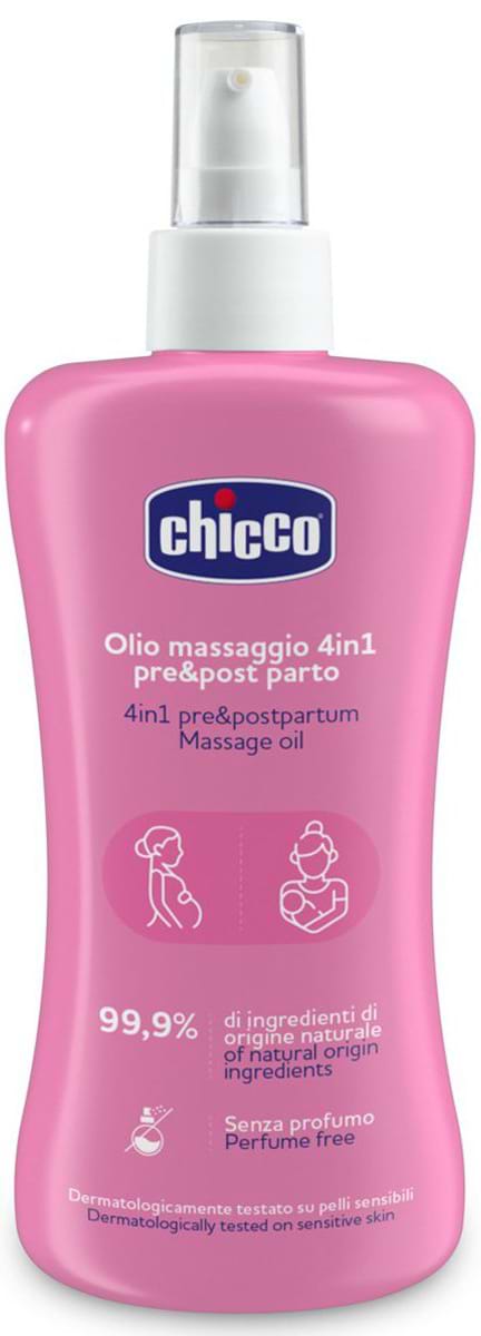 Купить Масло для массажа Chicco 4 в 1 до и после родов 200 мл (02256.50) - Фото 1 Масло для массажа Chicco 4 в 1 до и после родов 200 мл (02256.50) - Фото 1