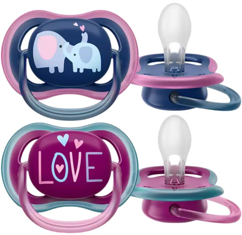 Ортодонтическая пустышка Philips Avent Ultra Air, 18+ мес., 2 шт. (SCF349/22) - Фото 1