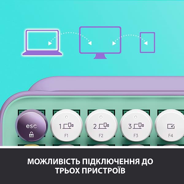 Фото - Клавиатура беспроводная Logitech POP Keys Wireless Mechanical Keyboard With Emoji Keys Daydream Mint (920-010736)