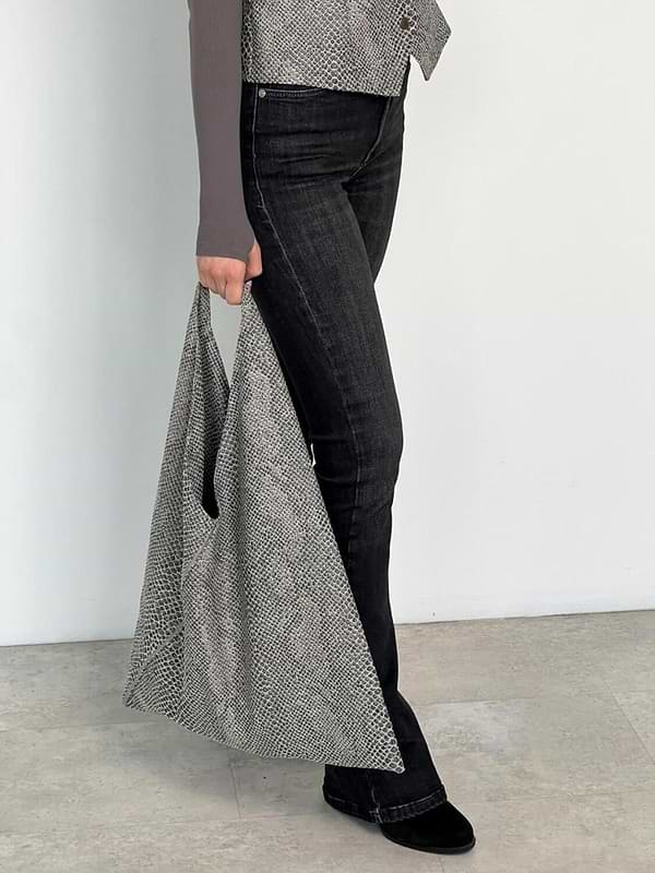 Фото - Шопер ART KNIT Python сіра 50x60 см (037894)