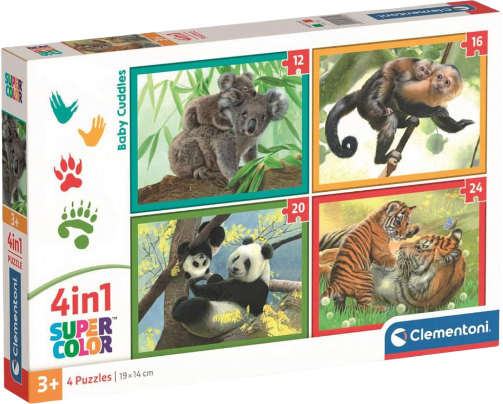 Пазли (3-4 роки) Clementoni Baby Cuddles 12,16,20 та 24 ел. (21532) - Фото 1
