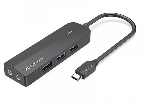 Фото - Хаб USB Vention USB 3.1 Type-C 3xUSB 3.0+MicroUSB+3.5mm (TGQBB)