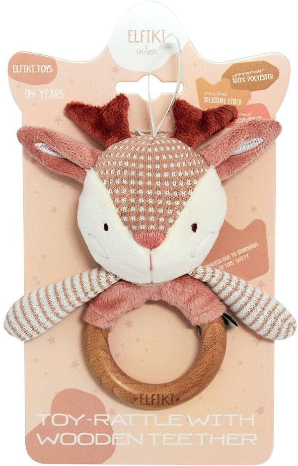 Фото - Прорізувач ELFIKI Іграшка - брязкальце косуля Рубі (ІГ-0112)