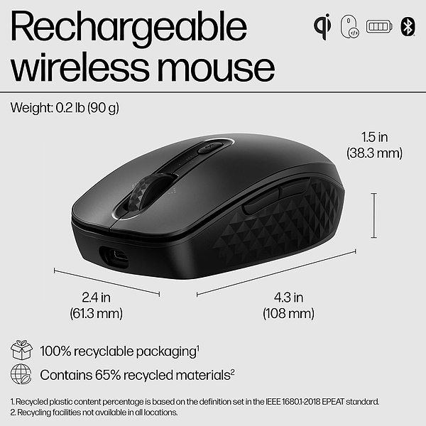 Фото - Мышь беспроводная HP 690 Rechargeable (7M1D4AA)