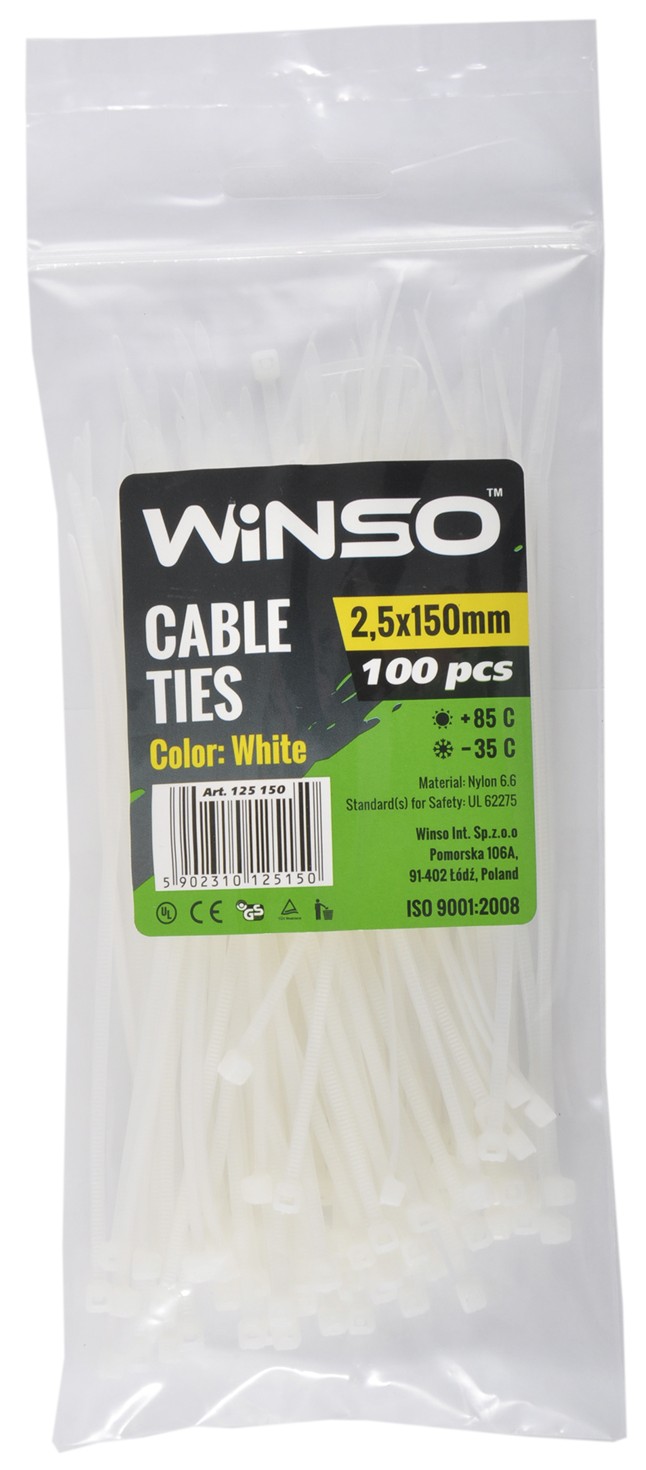 Фото - Набір хомутів Winso 2,5x150 (125150) Фото - Набір хомутів Winso 2,5x150 (125150)