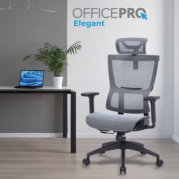Фото - Крісло офісне OfficePro Elegant (OC660-B-DG-DG) Black/Dark Gray