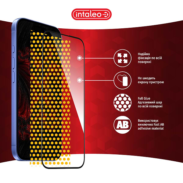 Фото - Захисне скло для смартфону Intaleo Full Glue for Apple iPhone 16 Plus Black (1283126593796)
