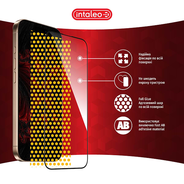 Фото - Захисне скло для смартфону Intaleo Full Glue for Apple iPhone 16 Pro Black (1283126593802)
