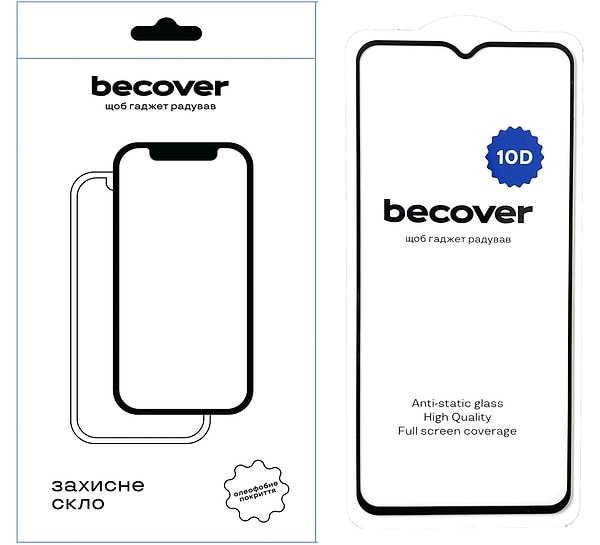 Фото - Защитное стекло для смартфона BeCover Xiaomi Redmi A2 10D Black (711366)