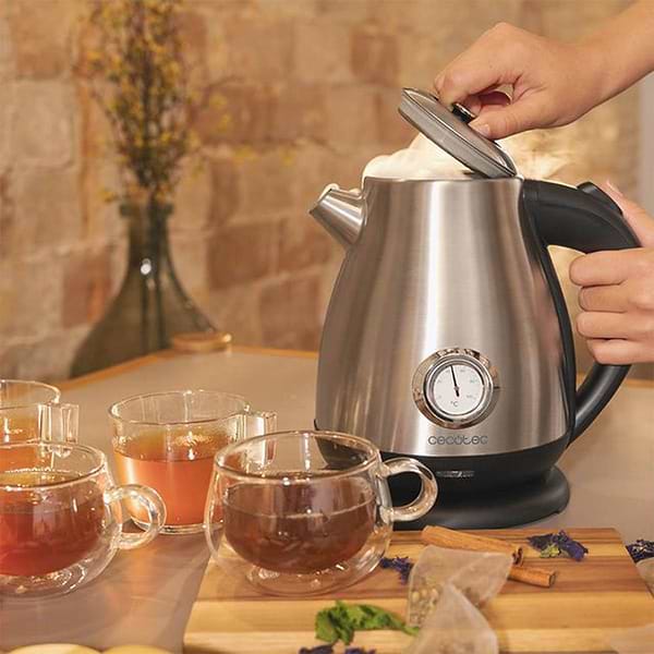 Фото - Електричний чайник Cecotec Thermosense 620 Retro Steel (CCTC-01458)