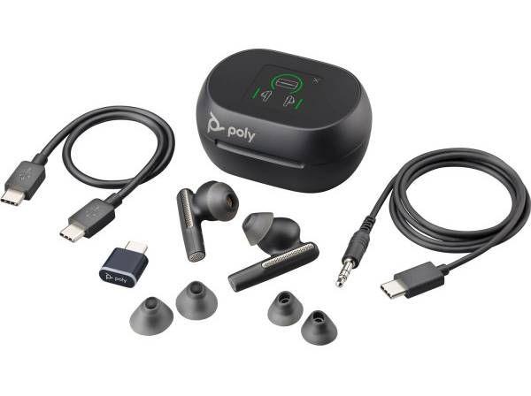 Фото - Навушники вкладиші бездротові TWS Poly Voyager Free 60+ Earbuds + BT700C + TSCHC Black (7Y8G4AA)