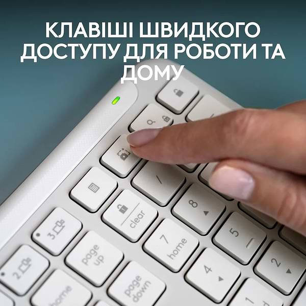 Фото - Клавіатура бездротова Logitech Signature Slim Wireless Keyboard K950 White (920-012466)
