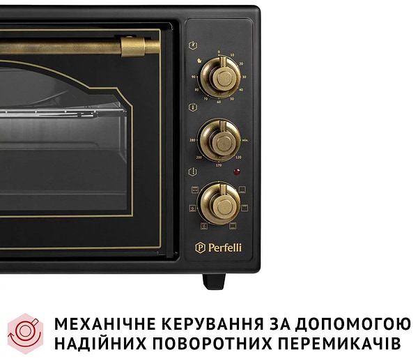 Фото - Печь электрическая Perfelli LAGGIO 37 BLACK RETRO