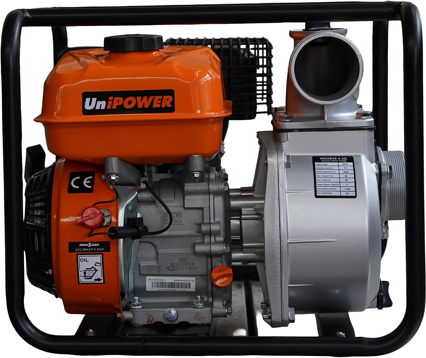 Мотопомпа UniPOWER H80ZB28-4.3Q