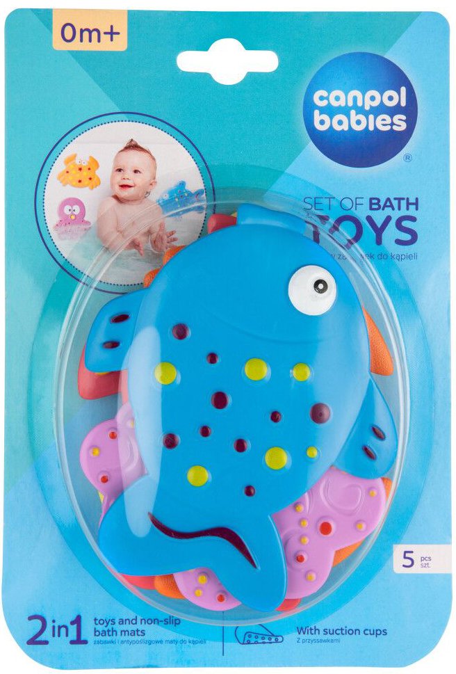 Іграшка для ванної Canpol babies Кольоровий Океан 5 шт. (80/003)
