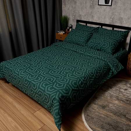Комплект постельного белья Moon&Star Бязь Gold Люкс Emerald Maze 160х220х2 (MS-820009168)