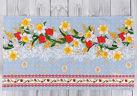 Рушник кухонний Руно 45х80 ваф. (202.15_Весняні квіти_2) - Фото 1