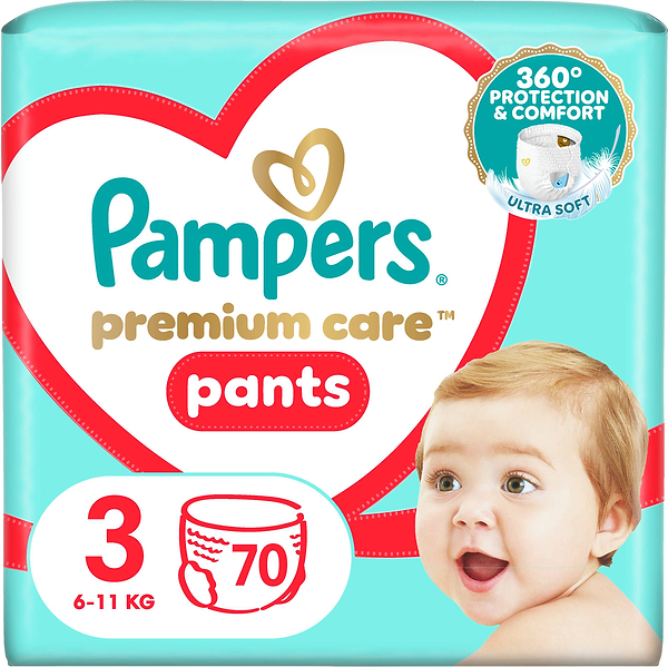 Фото - Одноразовые подгузники-трусики Pampers Premium Care Pants Размер 3 (6-11 кг) 70 шт. (80836075)