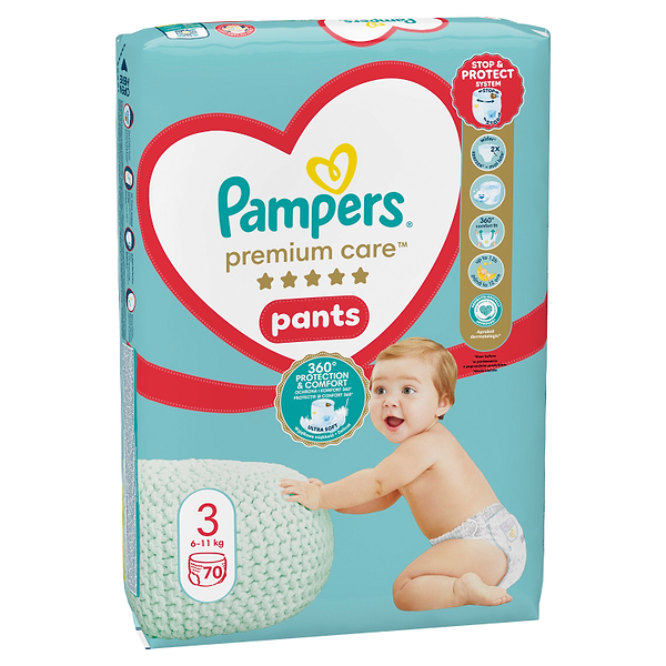 Фото - Одноразовые подгузники-трусики Pampers Premium Care Pants Размер 3 (6-11 кг) 70 шт. (80836075)