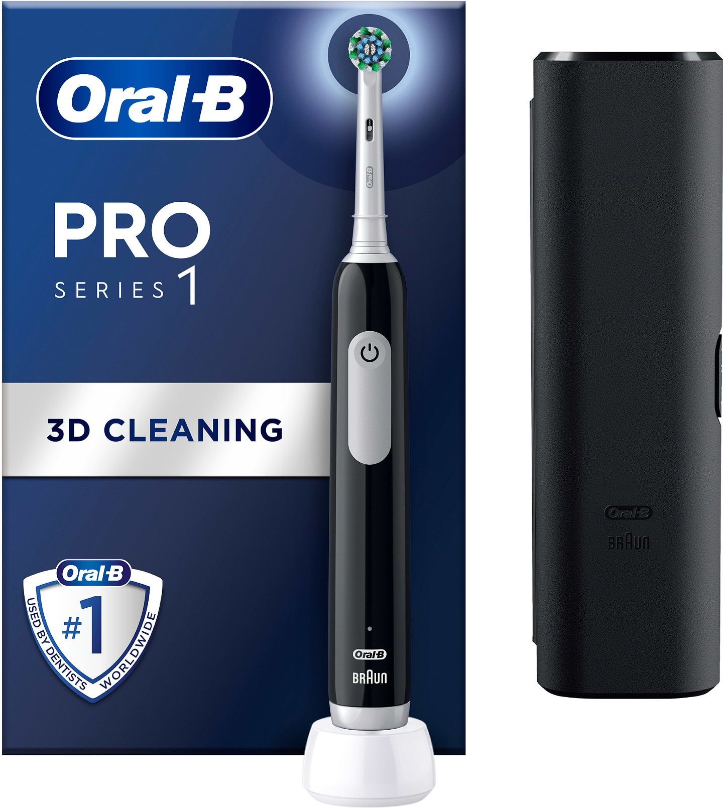 Зубная щетка электрическая Oral-B Braun Pro1 D305.513.3 Black - Фото 1