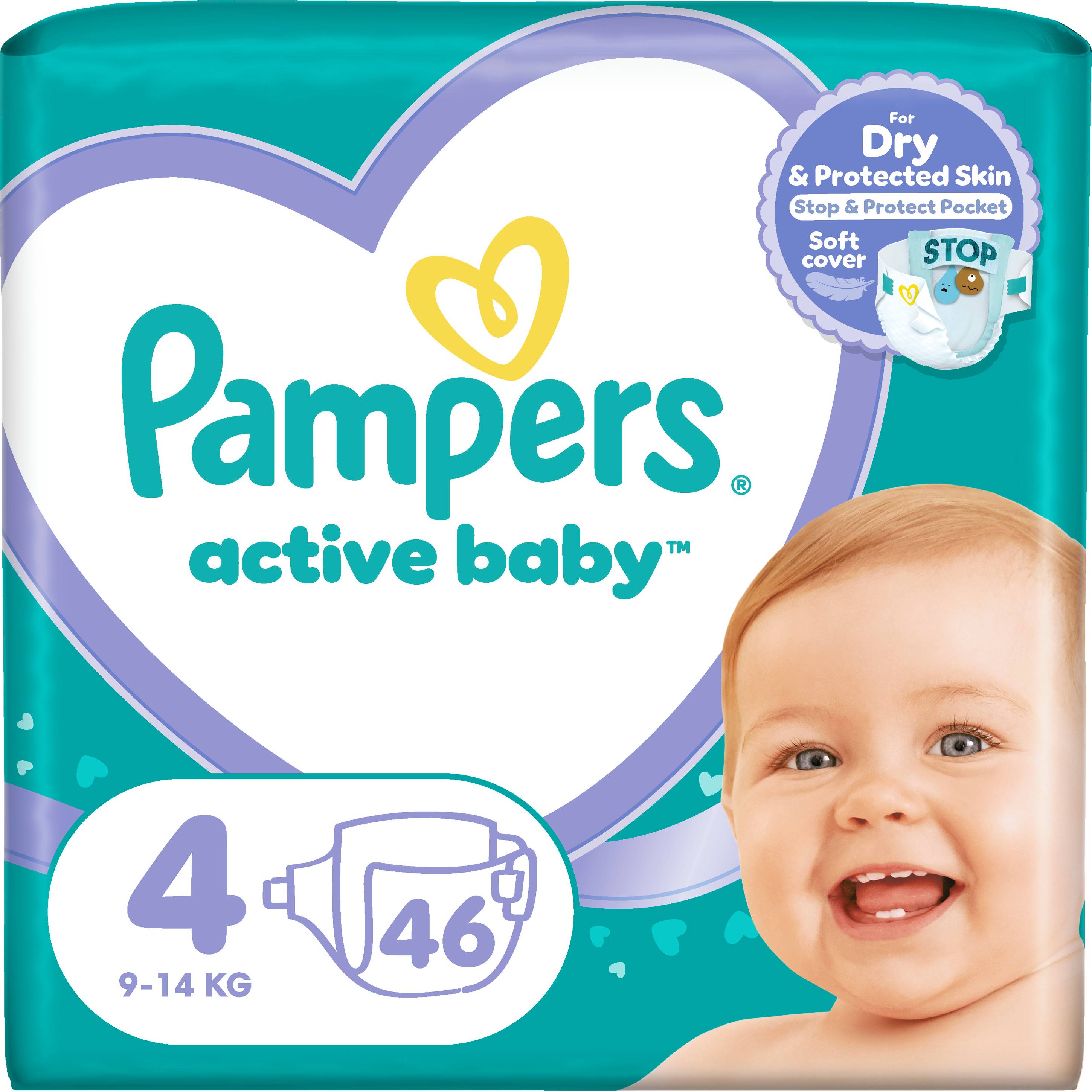Одноразові підгузки Pampers Active Baby Розмір 4 (9-14 кг), 46 шт. (80842824) - Фото 1