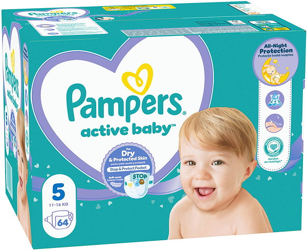 Фото - Одноразовые подгузники Pampers Active Baby Размер 5 (11-16 кг), 64 шт. (80843227)