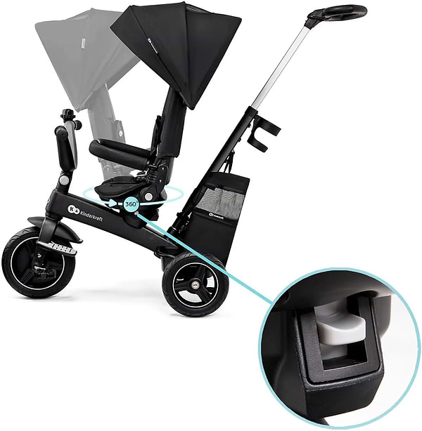 Фото - Триколісний велосипед Kinderkraft Easytwist Black (KREASY00BLK0000)