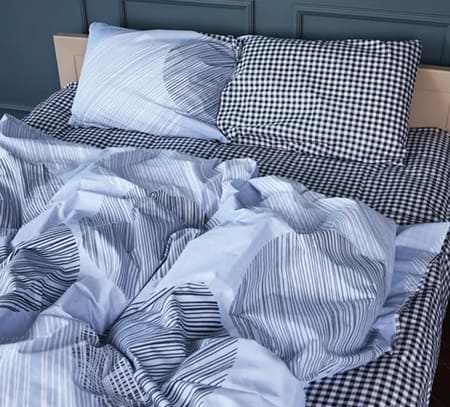 Комплект постельного белья MirSon Бязь 17-0748 Circles in Checks 175х210 см (2200010847468)