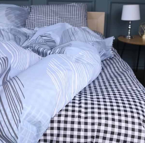 Фото - Комплект постельного белья MirSon Бязь 17-0748 Circles in Checks 175х210 см (2200010847468)