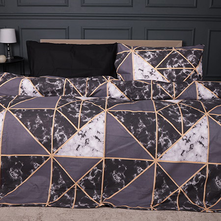 Комплект постільної білизни MirSon Бязь 17-0694 Onyx Marble Tiles 175х210 см (2200010454260)