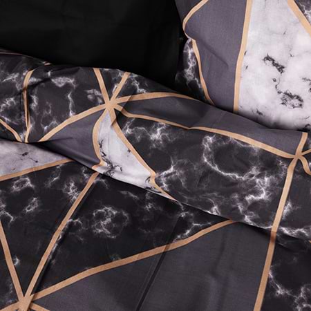 Комплект постельного белья MirSon Бязь 17-0693 Marbe Black Blocks 175х210 см (2200010453720)