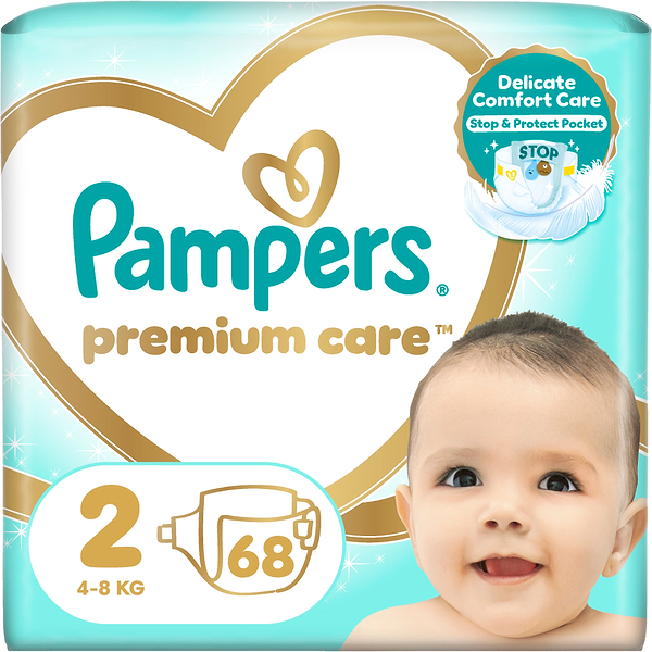 Фото - Одноразові підгузки Pampers Premium Care Розмір 2 (4-8 кг), 68 шт. (80789564)