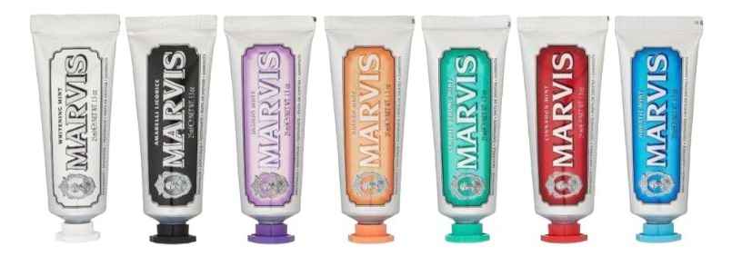 Зубна паста Marvis 7x25мл (Classic Strong, Whitening, Aquatic, Ginger, Licorice, Jasmin , Cinnamon) (8004395110599)